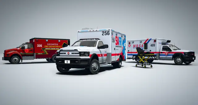 ONX Type 1 Ambulances + Animated EMS Gurney | Lore Friendly FiveM | Cars-Tebex