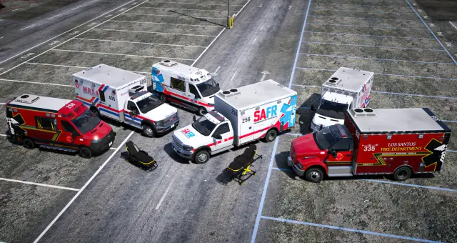ONX FiveM Lore Friendly Ambulance Pack | Animated Gurney Bundle | Cars-Tebex