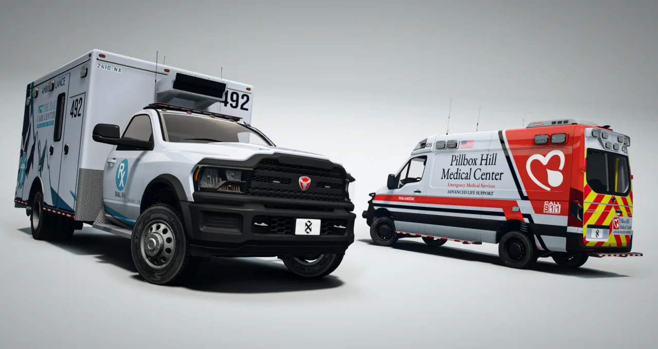 Non-ELS Police EMS Pack | EVP V2 with 25 Vehicles | FiveM | Cars-Tebex