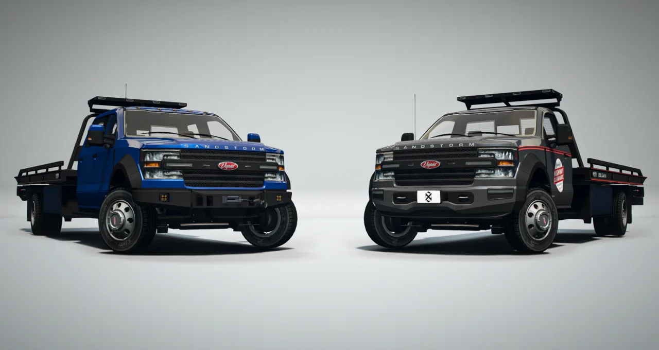 Vapid Sandstorm Rollback Tow Trucks | Animated Bed FiveM | Cars-Tebex