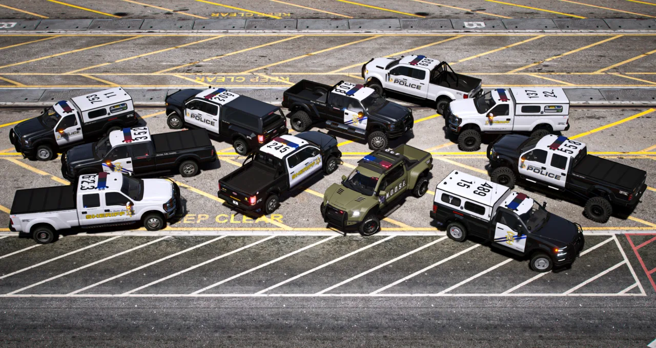 FiveM Lore Friendly Police Pickup Pack | Non-ELS Vapid Fleet | Cars-Tebex