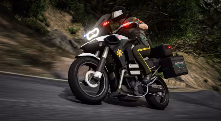 c7dcec8ae77682ac1541edea99733a3482cd2158 Ubermacht Kandra | Non-ELS Lore Friendly Police Motorcycle FiveM - image 3